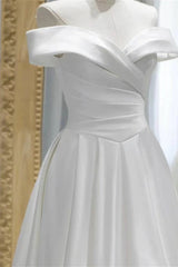 Amazing White Off-The-Shoulder Sweetheart Evening Dress A-Line With Lace-Up-ballbellauk