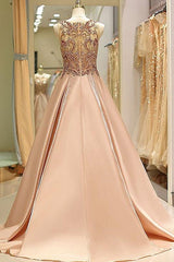 Ball Gown Sleeveless Bateau Beading Elegant Evening Dress-ballbellauk