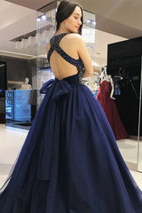 Ball Gown Sleeveless Beading Tulle Prom Dress-ballbellauk