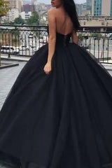 Ball Gown Sleeveless Sweetheart Organza Long Prom Dress-ballbellauk