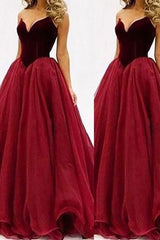 Ball Gown Sweetheart Sleeveless Tulle Long Prom Dress-ballbellauk