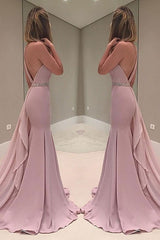 Beautiful Sleeveless Mermaid One-Shoulder Ruffles Prom Dress with Chiffon-ballbellauk