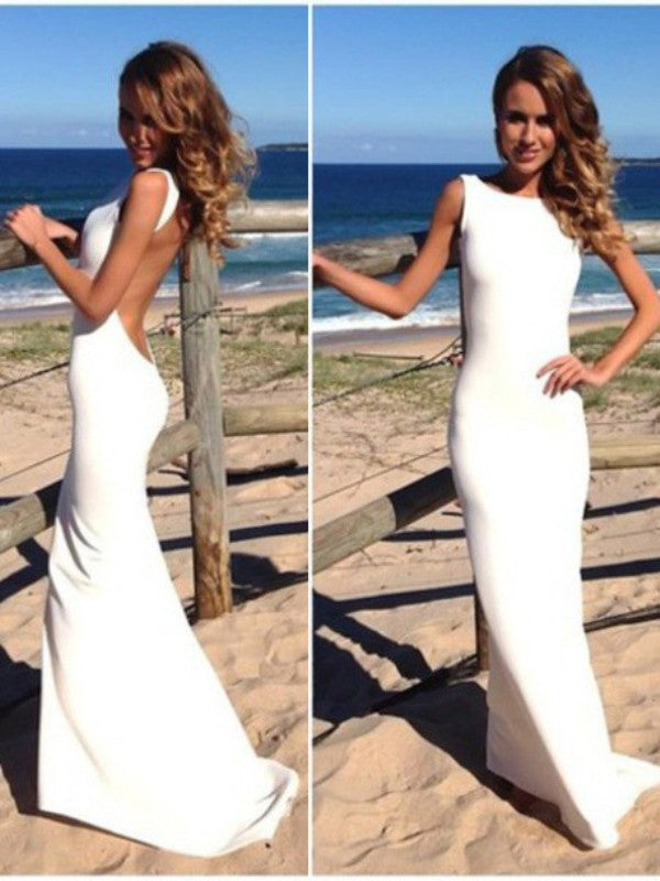 Beautiful Sleeveless Mermaid Spandex Long Prom Dress-ballbellauk