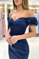 Charming Sweetheart Cap Sleeves Column Prom Dress Ruffles-ballbellauk