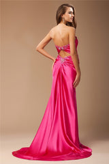 Chic Mermaid Sweetheart Beading Sleeveless Long Elastic Woven Elegant Evening Dress-ballbellauk