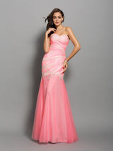 Chic Mermaid Sweetheart Beading Sleeveless Long Elastic Woven Elegant Evening Dress-ballbellauk