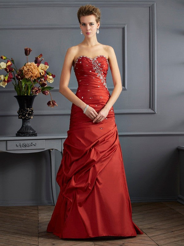 Chic Mermaid Sweetheart Beading Sleeveless Long Evening Dress-ballbellauk