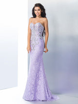 Chic Mermaid Sweetheart Beading Sleeveless Long Lace Prom Dress-ballbellauk