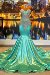 Chic Sleeveless Jade Prom Dress UK With Appliques & Beading-ballbellauk