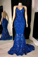 Classic Halter V-Neck Sleeveless Mermaid Formal Wears Sequins Long-ballbellauk