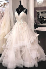 Classy Princess Wedding Dress With Ruffles lace-ballbellauk