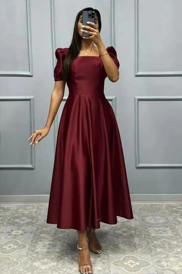 Elegant A-Line Prom Dress UK with Short Sleeves - Shop Online Now!-ballbellauk