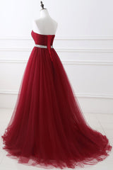 Elegant Evening Dresses Long - Burgundy Sweetheart-ballbellauk