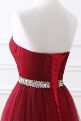 Elegant Evening Dresses Long - Burgundy Sweetheart-ballbellauk