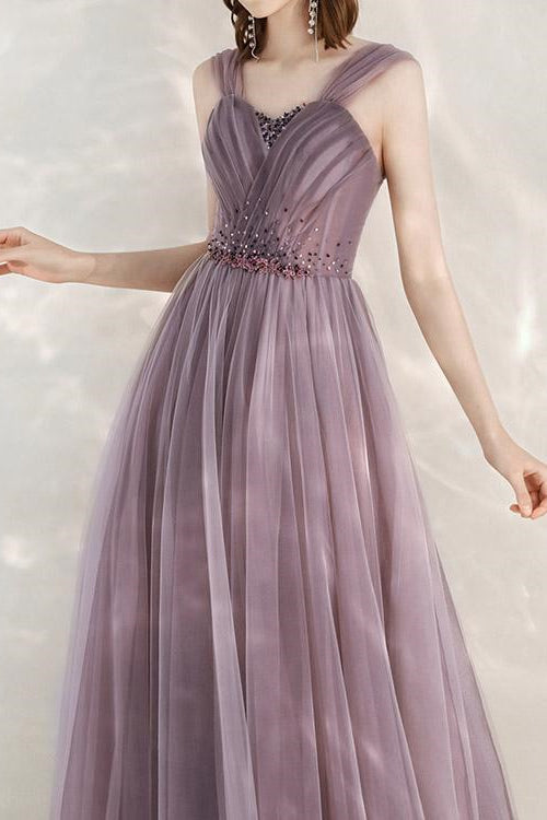 Elegant Infinity Tulle Prom Dress UK with Sweetheart Sequins-ballbellauk