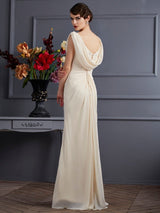 Elegant Scoop Beading Sleeveless Long Evening Dress Chiffon-ballbellauk