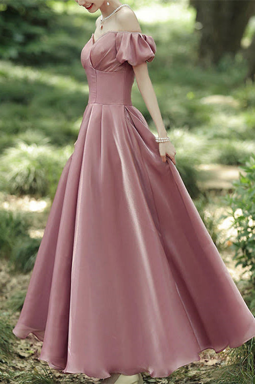 Elegant Sweetheart Long Evening Dress with Off-The-Shoulder-ballbellauk