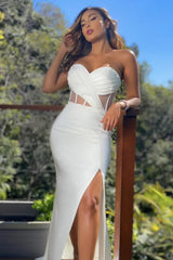 Flaunt Your Style with Sweetheart Long Split Mermaid Prom Dress UK-ballbellauk