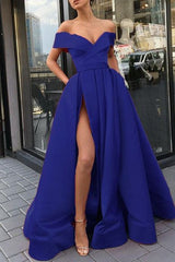 Glamorous Party Dress Ruffles Off-the-Shoulder Sleeveless Prom Dress-ballbellauk