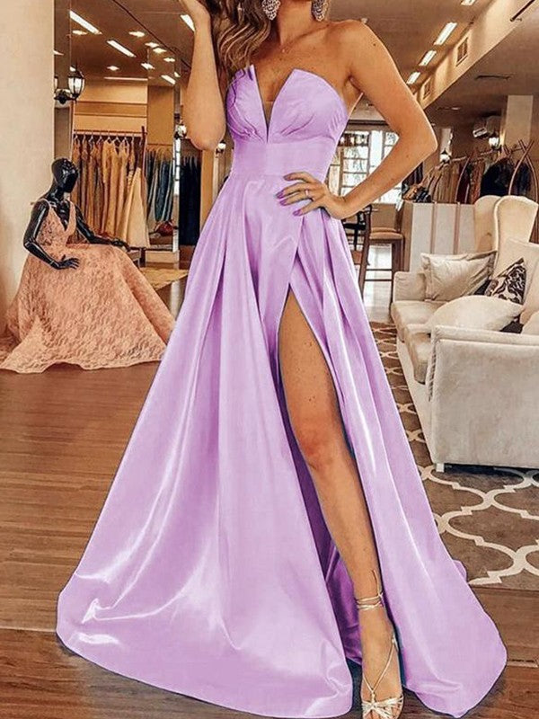 Glamorous Party Dress Ruffles Strapless Sleeveless Prom Dress-ballbellauk