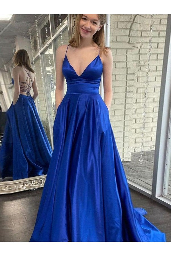 Glamorous Party Dress Ruffles V-neck Sleeveless Prom Dress-ballbellauk