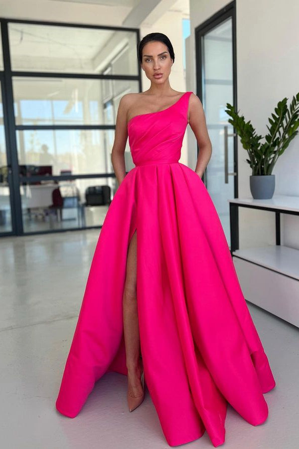 Glamorous Rose Pink A Line Evening Dress for Simple Elegance-ballbellauk