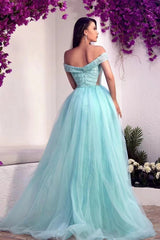 Glamorous Sweetheart Tulle Prom Dress UK With Sequins Beads & Off-The-Shoulder Overskirt-ballbellauk