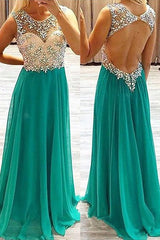 Gorgeous Beading Sleeveless Chiffon Prom Dress-ballbellauk