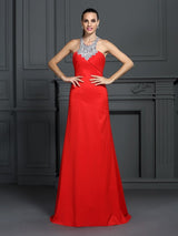 Gorgeous Beading Sleeveless Long Elastic Woven Elegant Evening Dress-ballbellauk