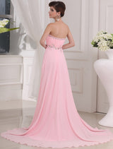 Gorgeous Beading Sleeveless Strapless Long Evening Dress Chiffon-ballbellauk