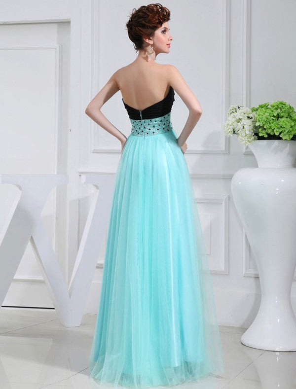 Gorgeous Beading Sweetheart Sleeveless Elastic Woven Elegant Evening Dress-ballbellauk