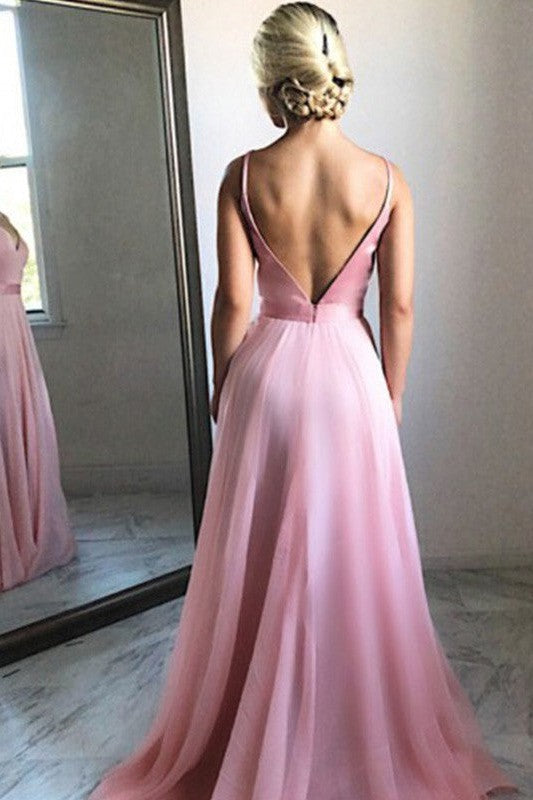 Gorgeous Chiffon Ruffles Sleeveless Prom Dress-ballbellauk