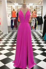 Gorgeous Chiffon Ruffles V-neck Sleeveless Prom Dress-ballbellauk