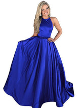 Gorgeous Halter Beading Prom Dress Long Online-ballbellauk