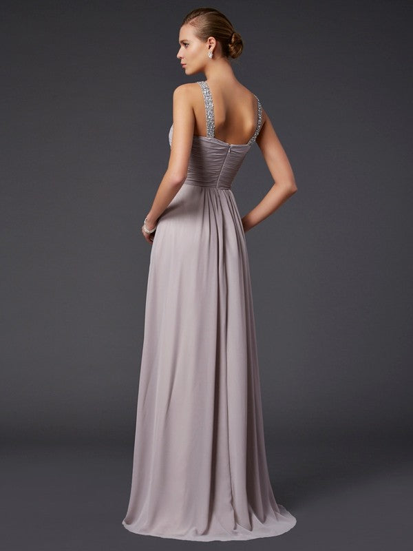 Gorgeous Halter Beading Sleeveless Long Evening Dress Chiffon-ballbellauk