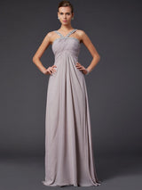 Gorgeous Halter Beading Sleeveless Long Evening Dress Chiffon-ballbellauk