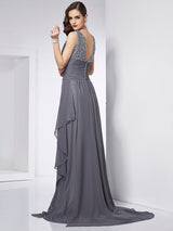 Gorgeous Jewel Beading Sleeveless Long Evening Dress Chiffon-ballbellauk