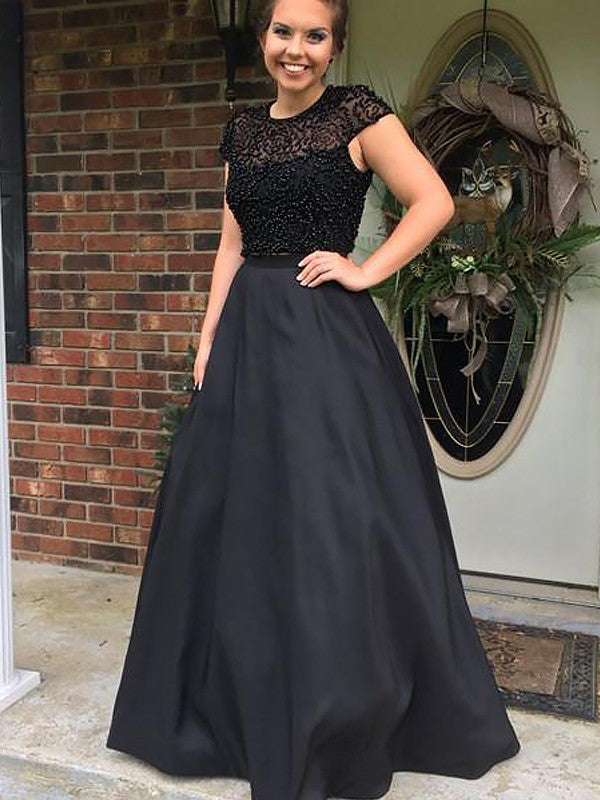 Gorgeous Jewel Sleeveless Long Beading Elegant Evening Dress-ballbellauk