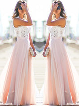 Gorgeous Jewel Sleeveless Long Lace Evening Dress Chiffon-ballbellauk