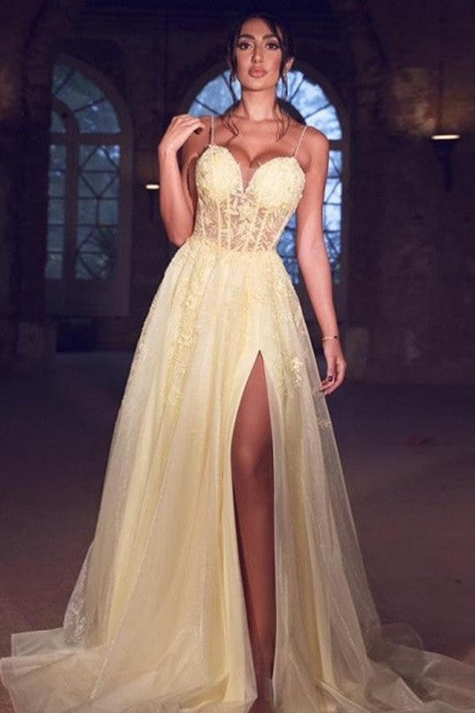 Gorgeous Lace With Appliques Sweetheart Sleeveless Prom Dress-ballbellauk