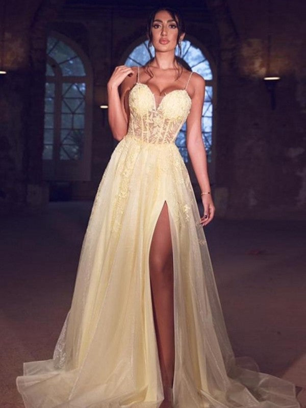 Gorgeous Lace With Appliques Sweetheart Sleeveless Prom Dress-ballbellauk