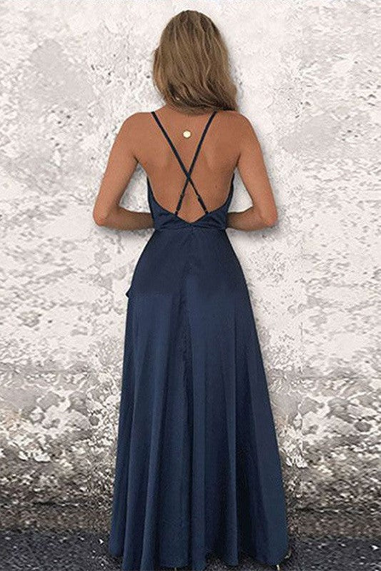 Gorgeous Long Ruched Sleeveless Prom Dress-ballbellauk