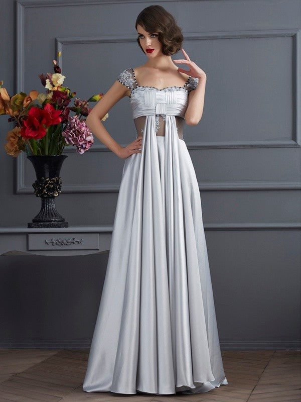 Gorgeous Off the Shoulder Sleeveless Pleats Long Elastic Woven Elegant Evening Dress-ballbellauk