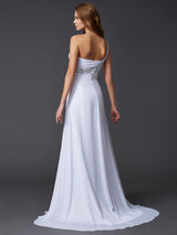 Gorgeous One-Shoulder Beading Sleeveless Long Evening Dress Chiffon-ballbellauk