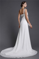 Gorgeous One Shoulder Sleeveless Long Beading Chiffon Cocktail Prom Dress-ballbellauk