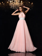 Gorgeous Pleats Sleeveless Long Evening Dress Chiffon-ballbellauk