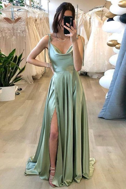 Gorgeous Ruffles Spaghetti-Straps Sleeveless Prom Dress-ballbellauk