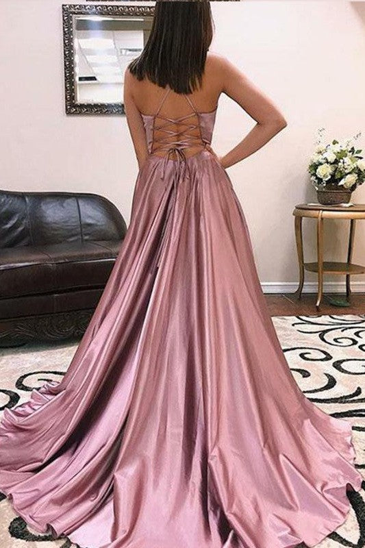 Gorgeous Ruffles V-neck Sleeveless Prom Dress-ballbellauk