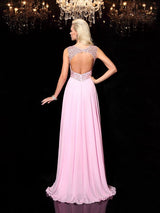 Gorgeous Scoop Beading Sleeveless Long Evening Dress Chiffon-ballbellauk