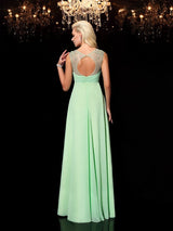 Gorgeous Scoop Beading Sleeveless Long Evening Dress Chiffon-ballbellauk